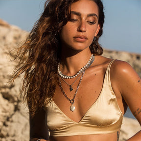 Urbanti Stainless Steel Macy Pearl Choker