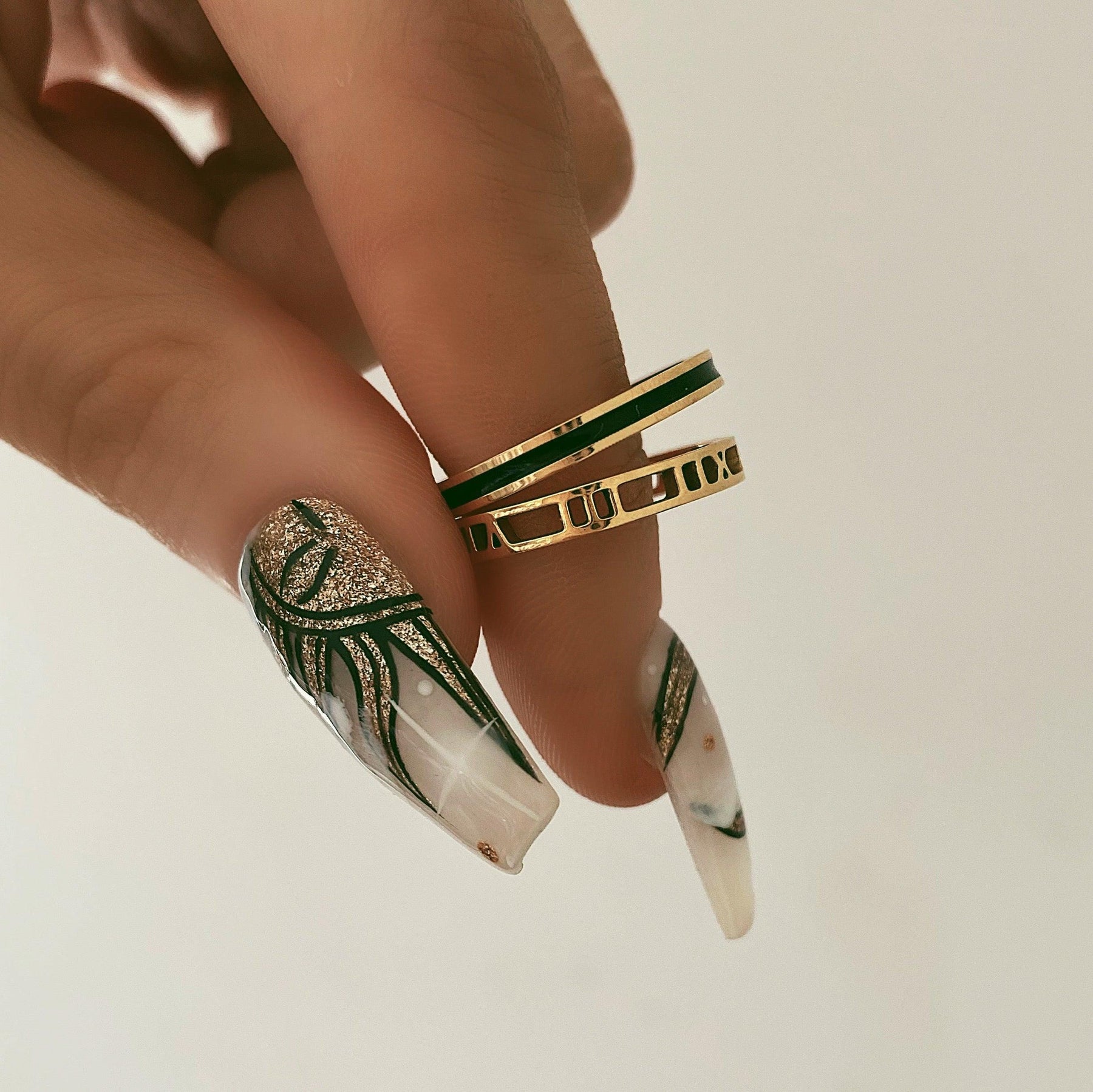 Urbanti Stainless Steel Madison Ring Pair