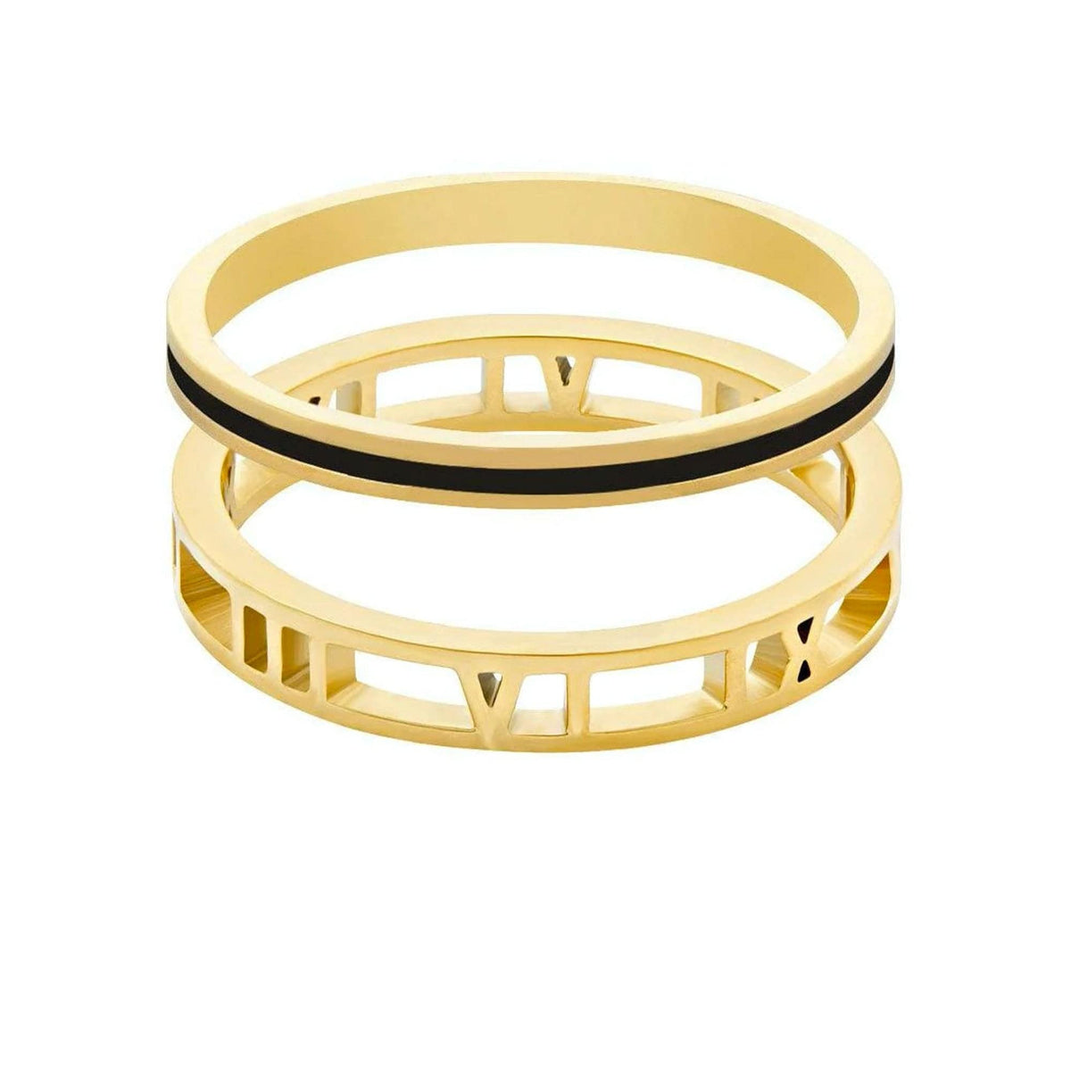 Urbanti Stainless Steel Madison Ring Pair Gold / US 6 / UK L / EUR 51 (small)