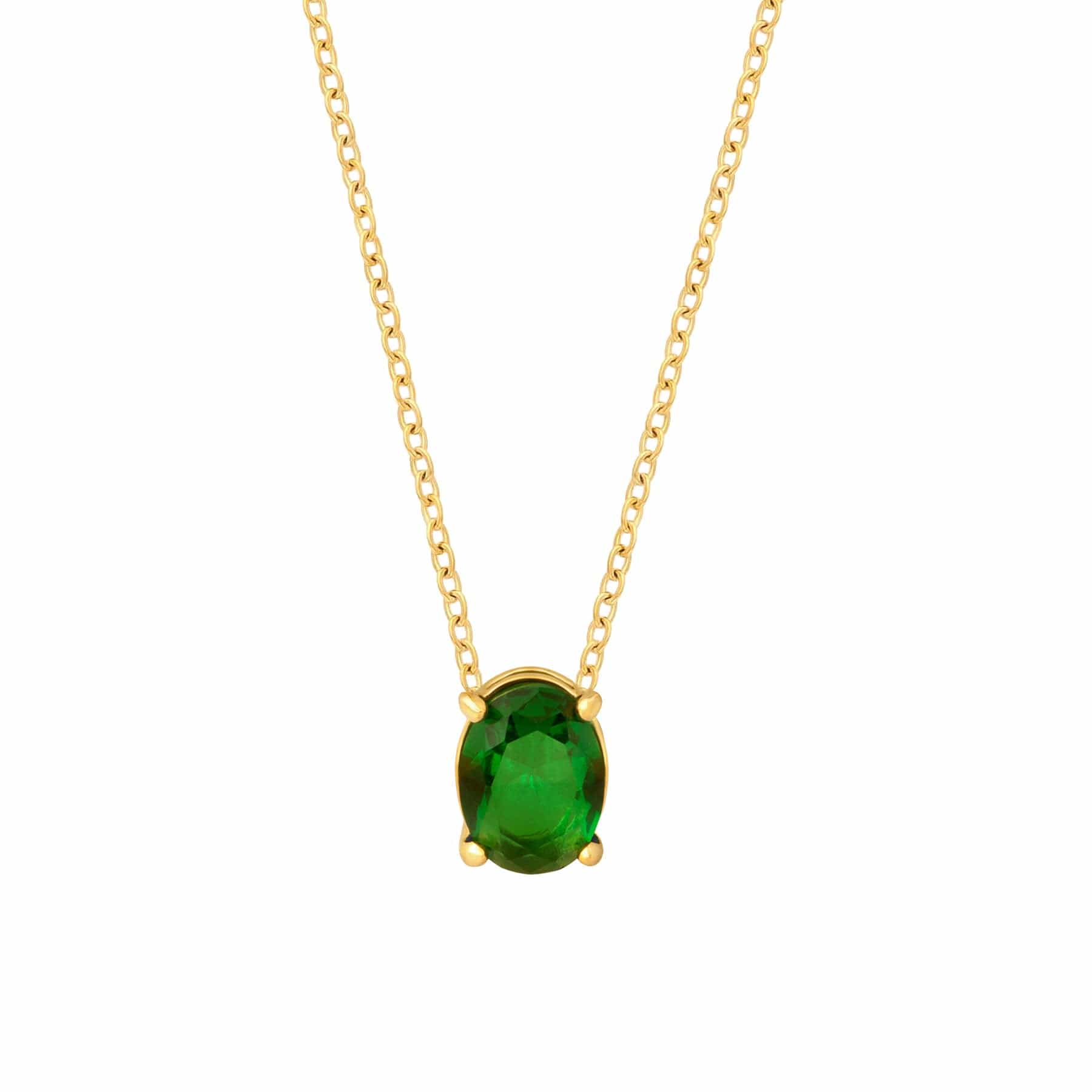 Urbanti Stainless Steel Maia Necklace Gold / Green