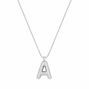 Urbanti Stainless Steel Maple Initial Necklace