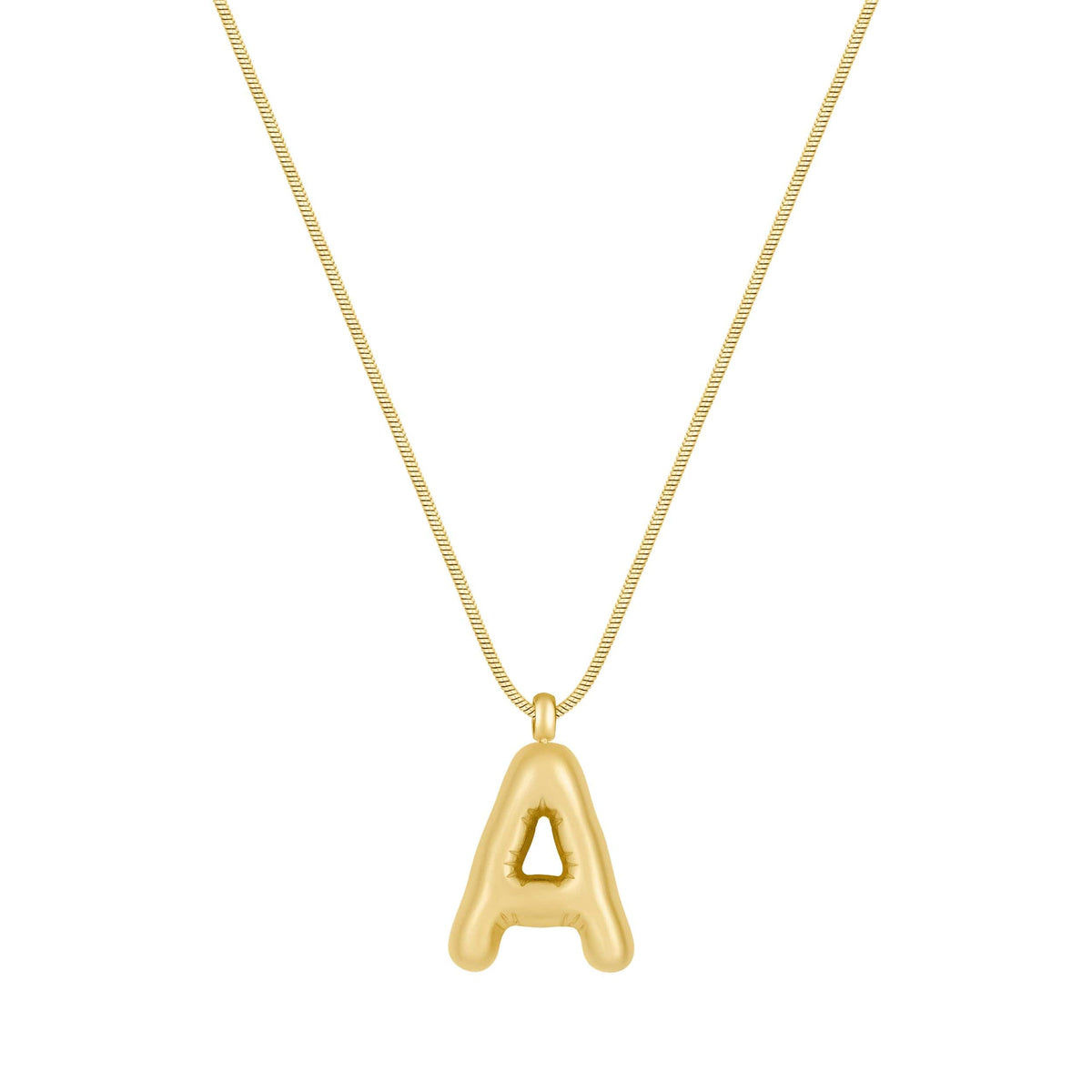 Urbanti Stainless Steel Maple Initial Necklace