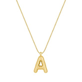 Urbanti Stainless Steel Maple Initial Necklace