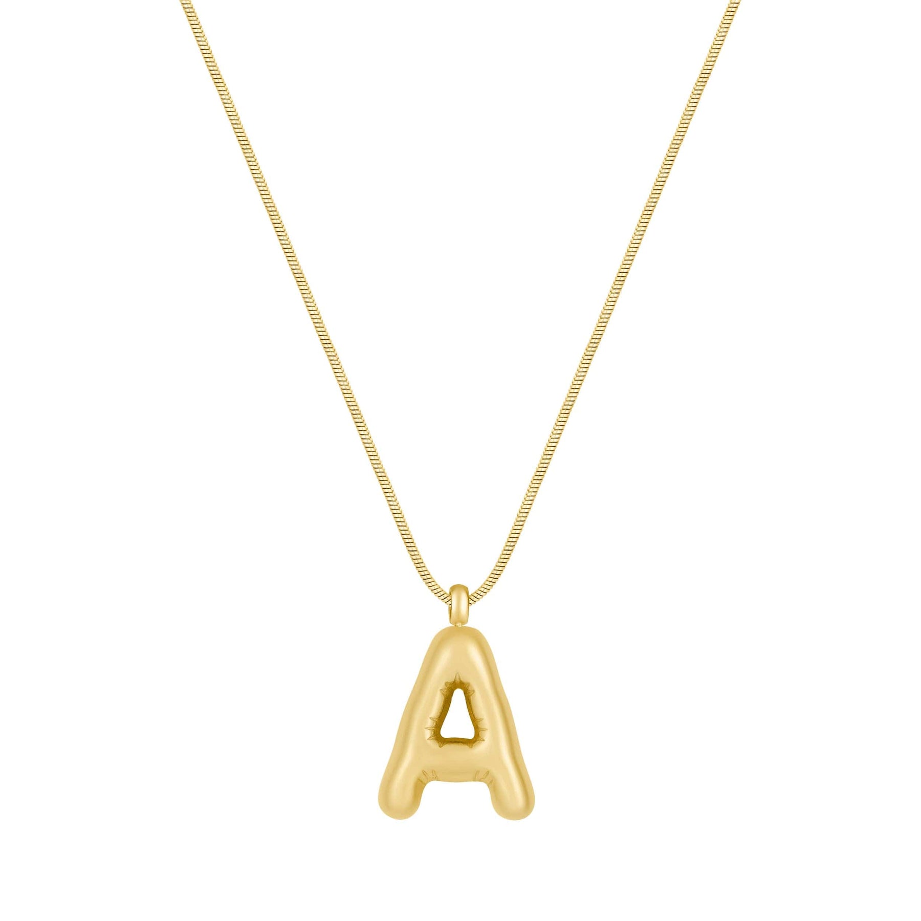 Urbanti Stainless Steel Maple Initial Necklace