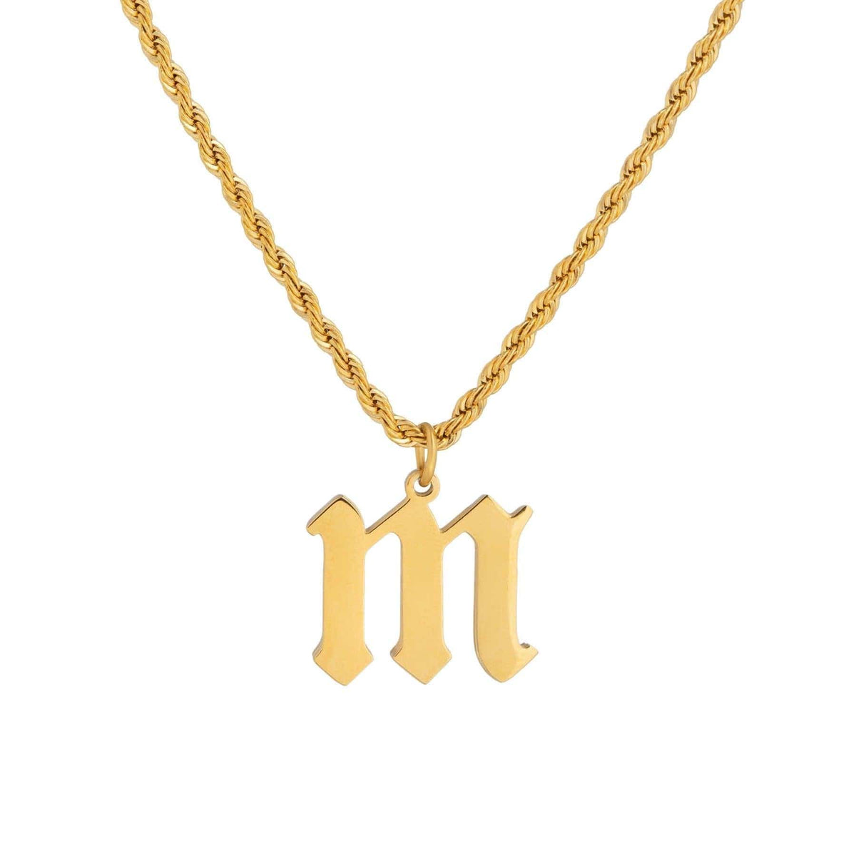 Urbanti Stainless Steel Marella Lowercase Initial Necklace Gold / A