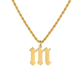Urbanti Stainless Steel Marella Lowercase Initial Necklace Gold / A