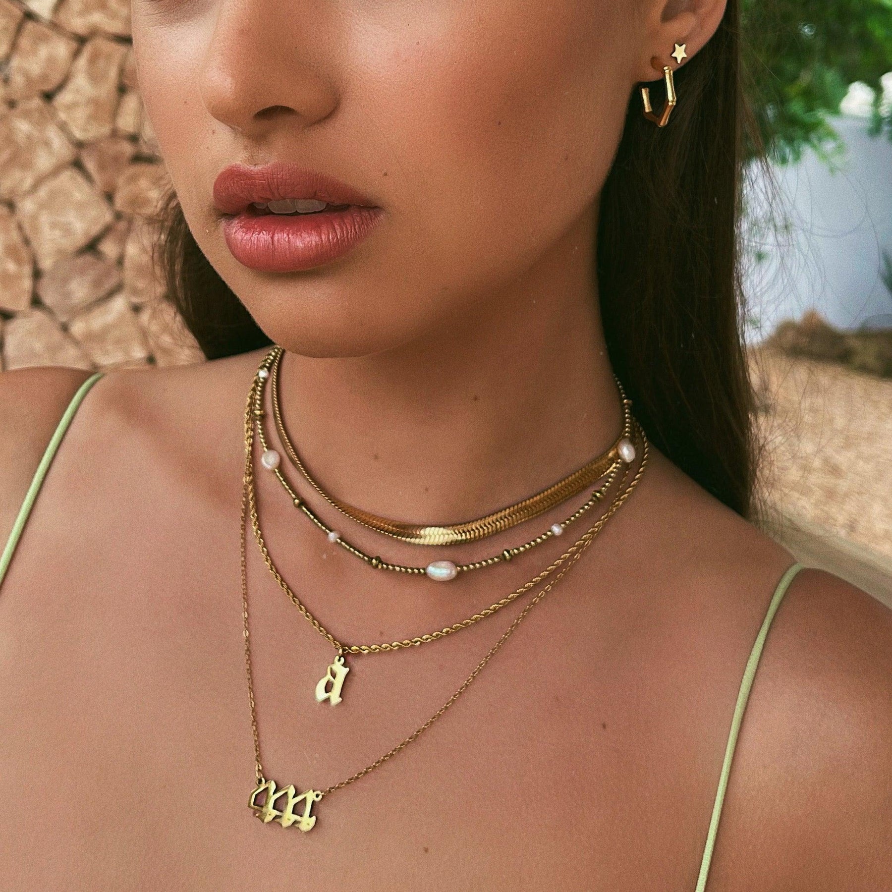 Urbanti Stainless Steel Marella Lowercase Initial Necklace