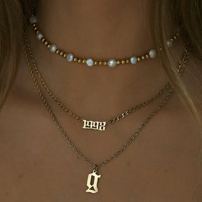 Urbanti Stainless Steel Marella Lowercase Initial Necklace