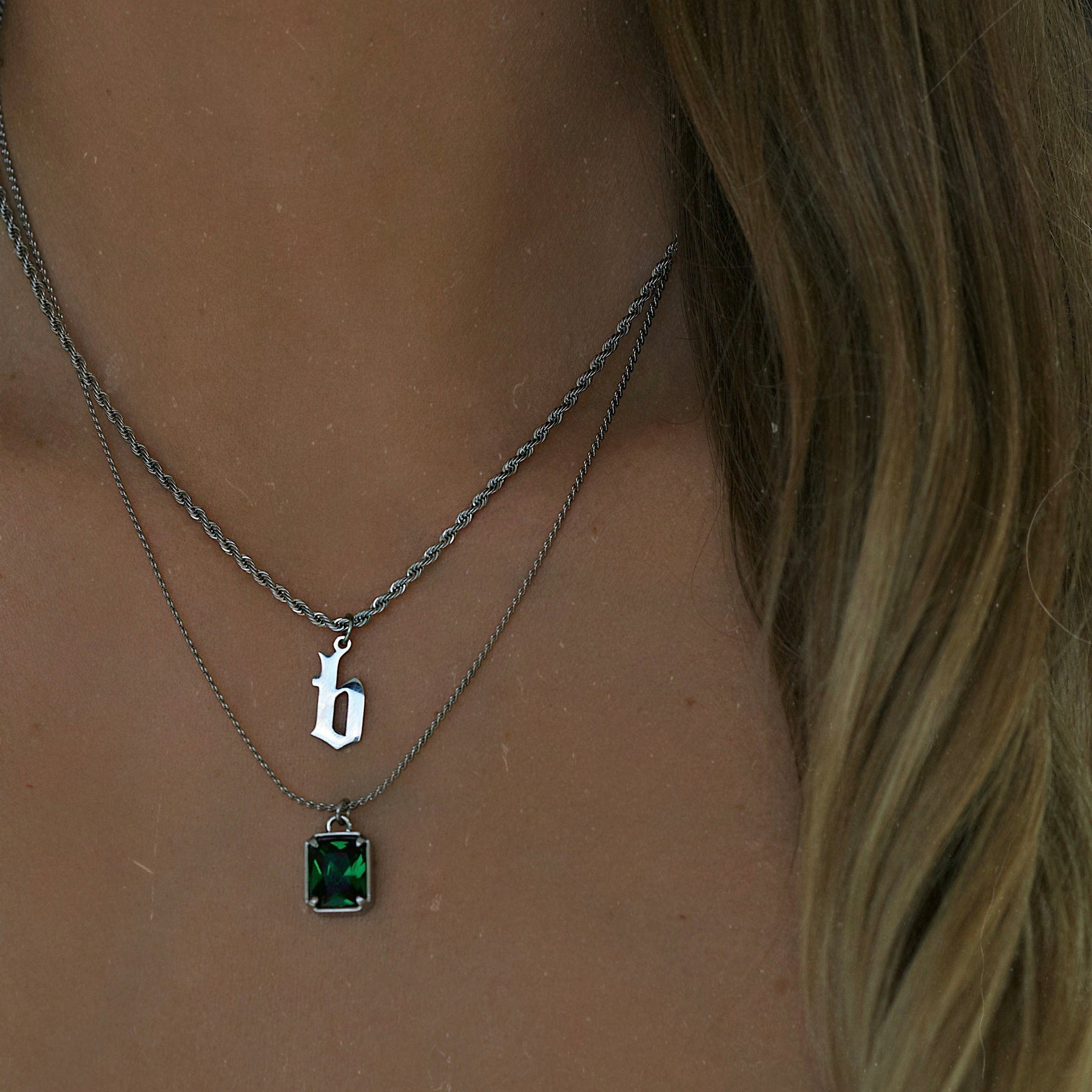 Urbanti Stainless Steel Marella Lowercase Initial Necklace