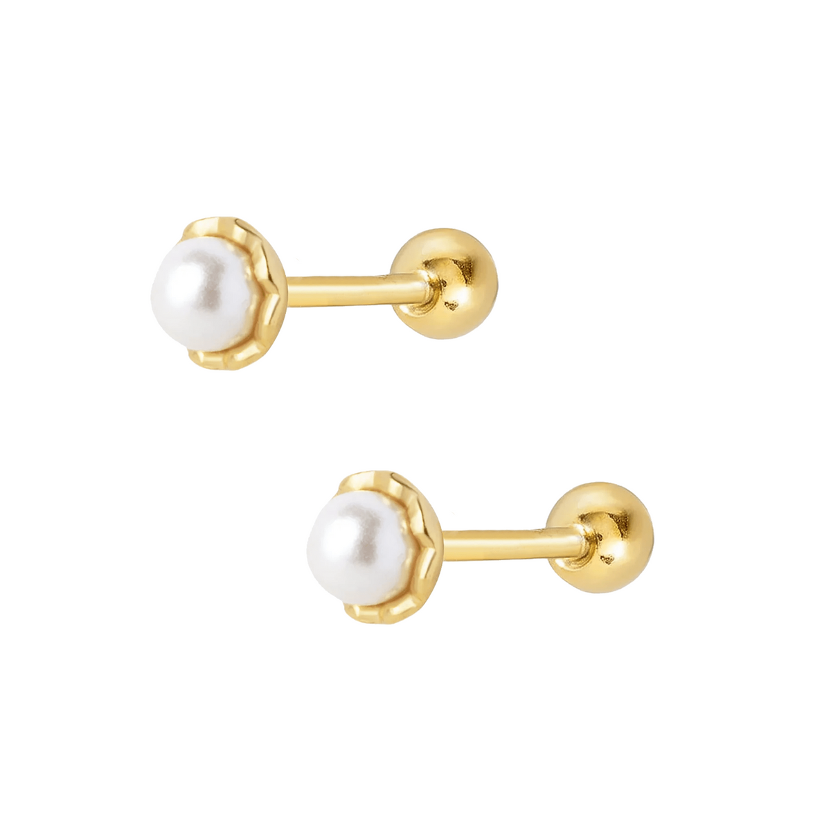 Urbanti Stainless Steel Maya Pearl Stud Earrings