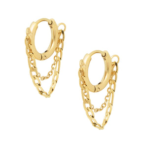 Urbanti Stainless Steel Megan Hoop Earrings Gold