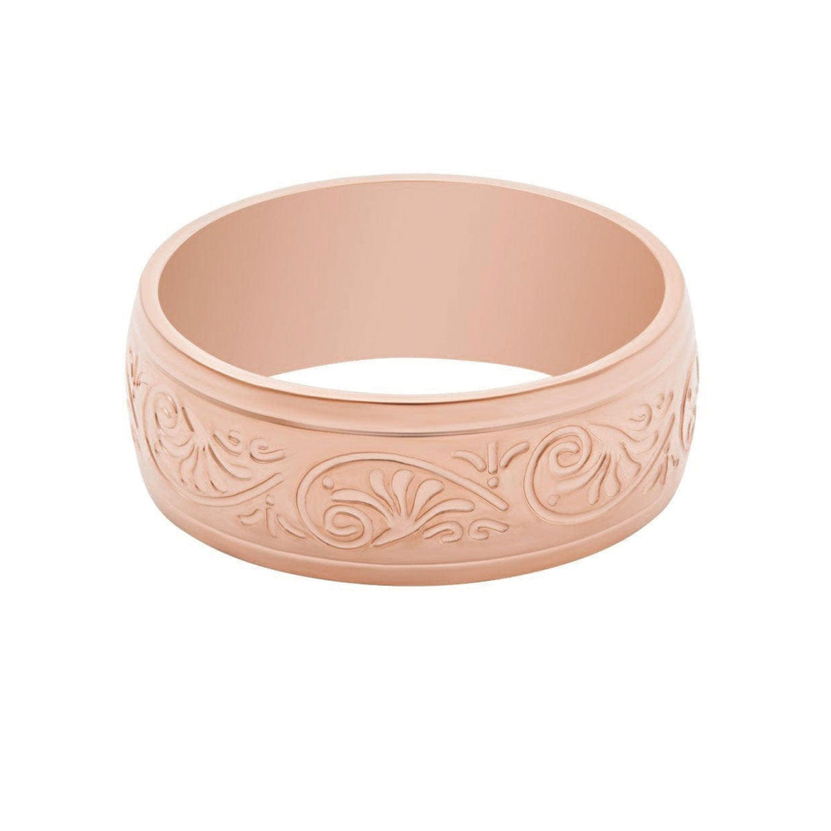 Urbanti Stainless Steel Mendhi Ring Rose Gold / US 5 / UK J / EUR 49 (x small)