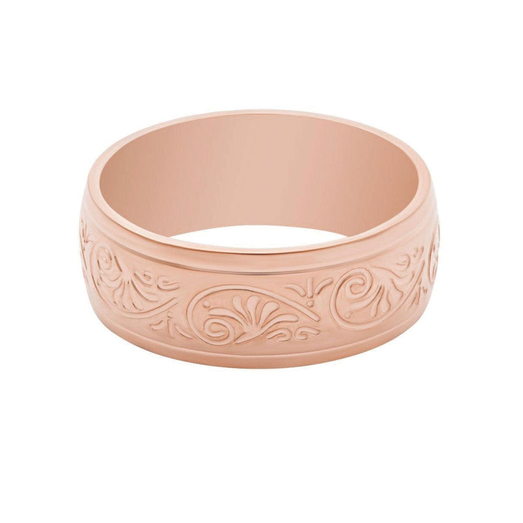 Urbanti Stainless Steel Mendhi Ring Rose Gold / US 5 / UK J / EUR 49 (x small)