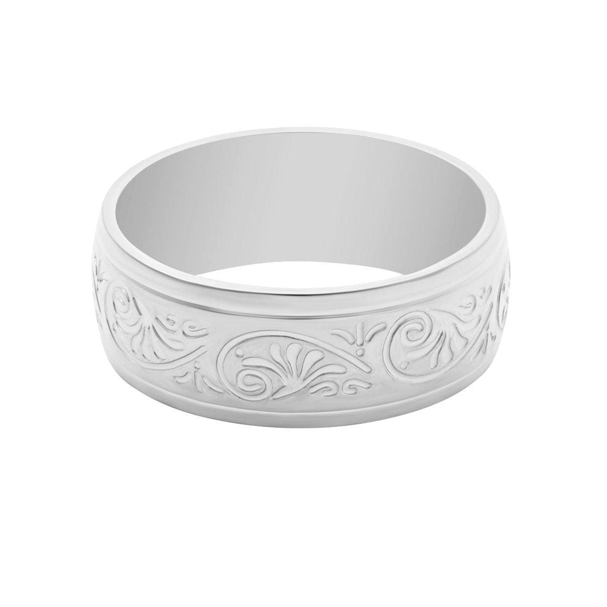Urbanti Stainless Steel Mendhi Ring Silver / US 7 / UK N / EUR 54 (medium)