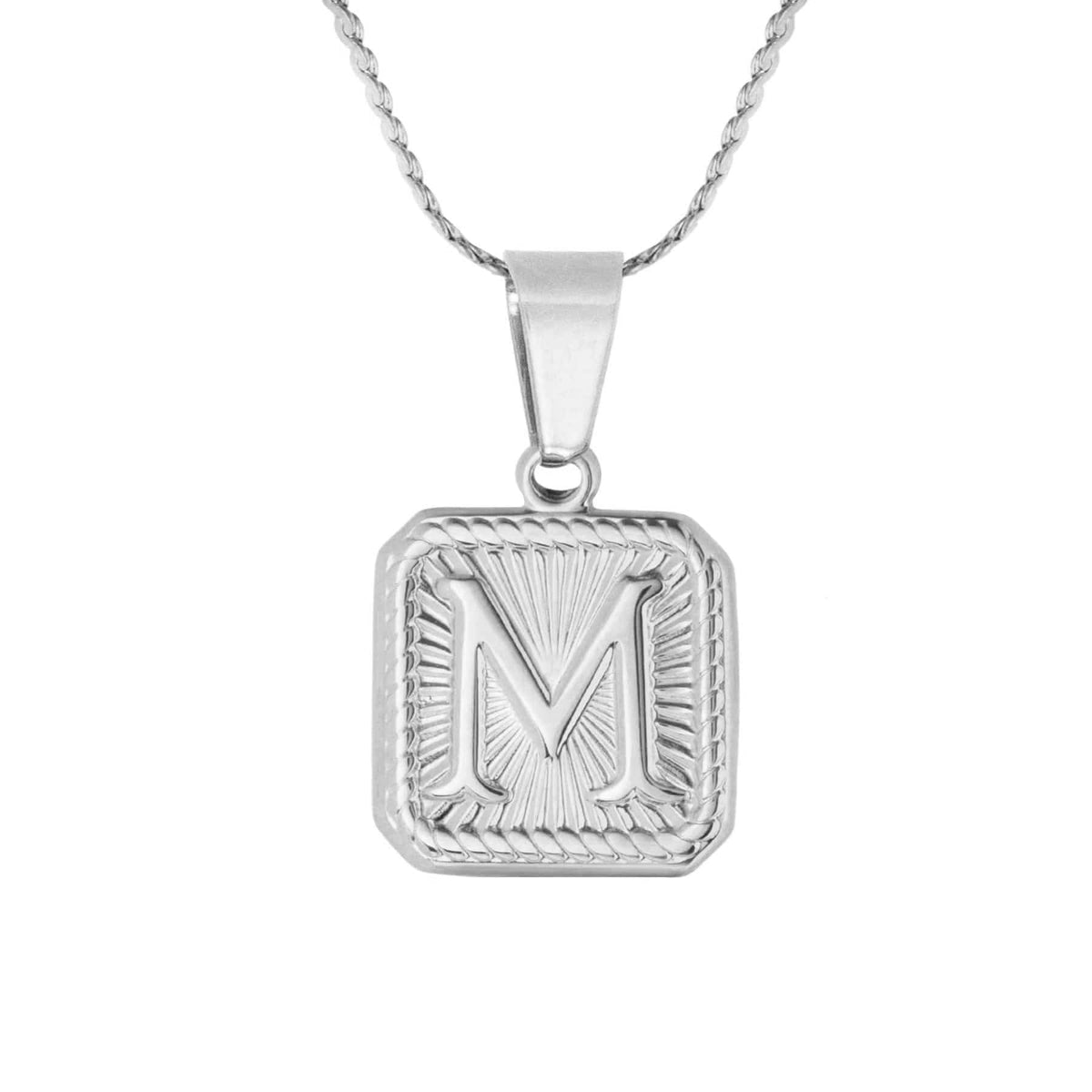 Urbanti Stainless Steel Mesmerise Initial Necklace Silver / A