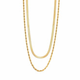 Urbanti Stainless Steel Mikayla Necklace Set Gold
