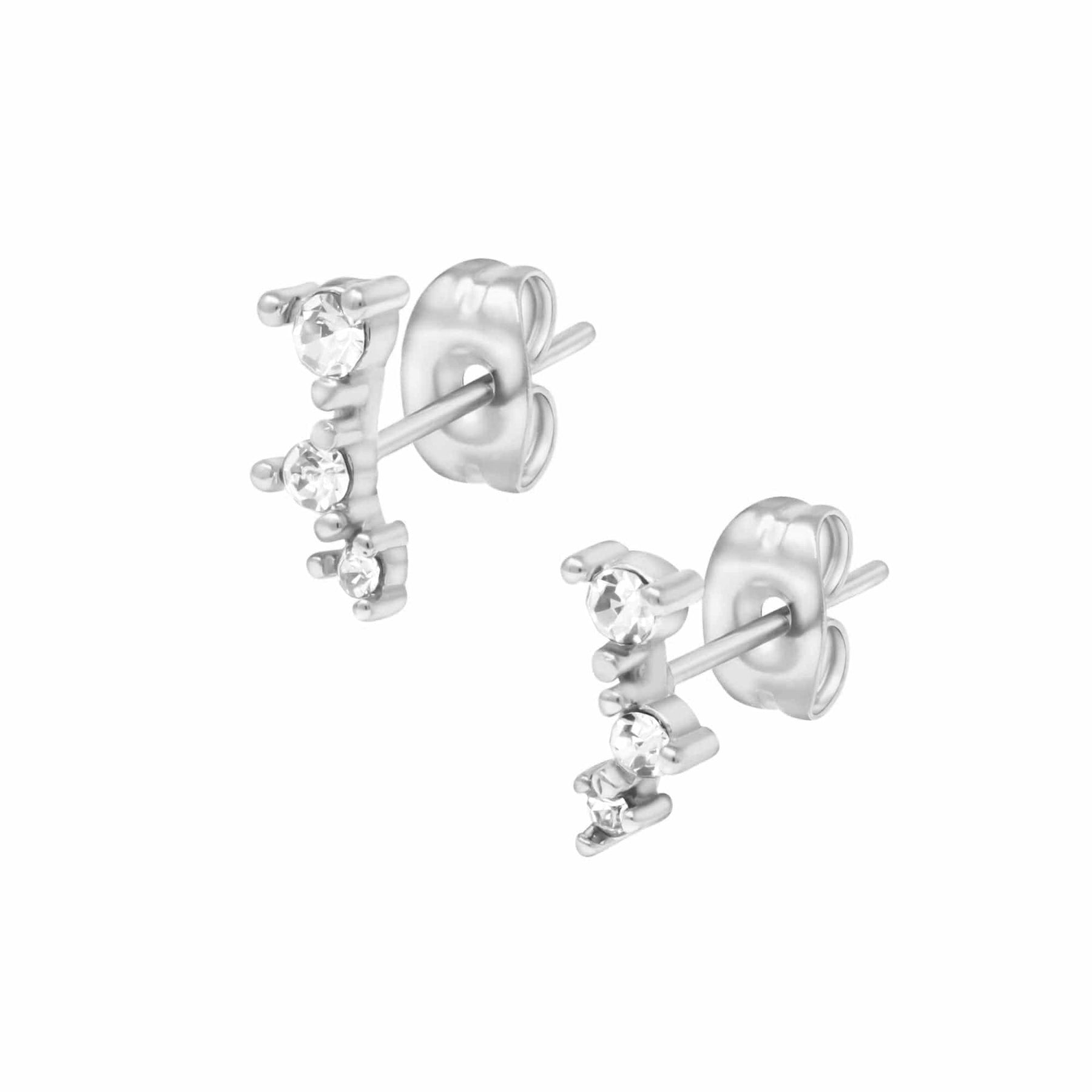 Urbanti Stainless Steel Milan Stud Earrings Silver