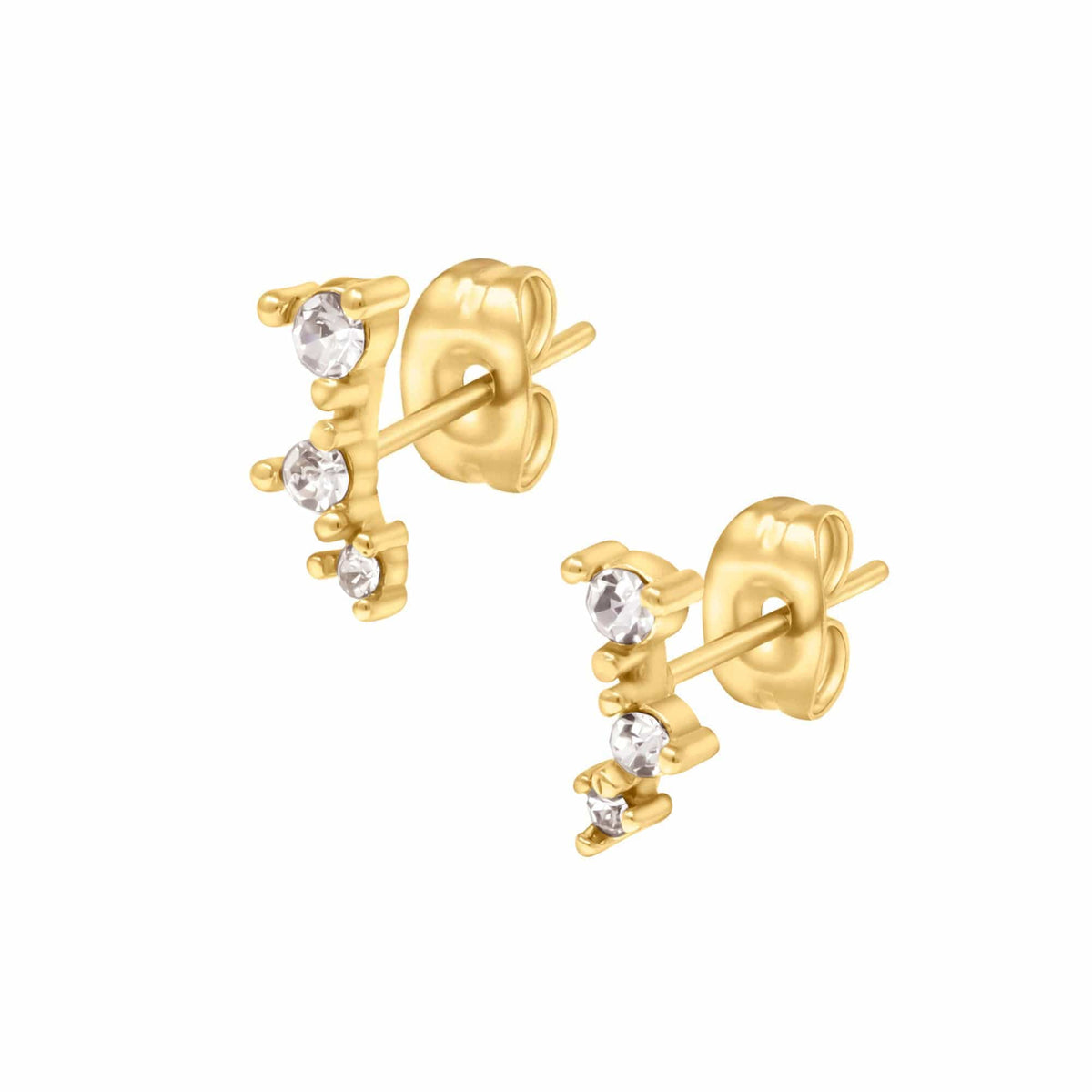 Urbanti Stainless Steel Milan Stud Earrings Gold