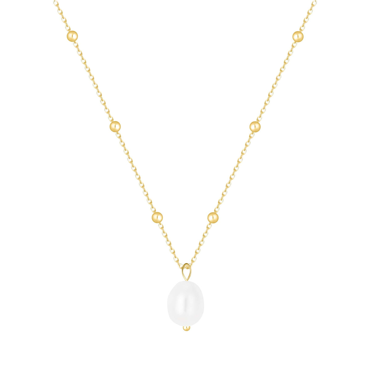 Urbanti Stainless Steel Miley Pearl Necklace