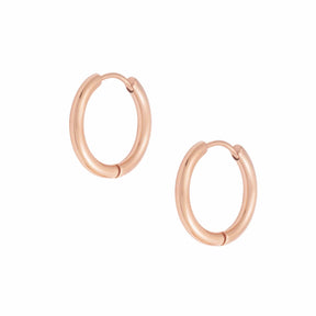 Urbanti Stainless Steel Milla Hoop Earrings Rose Gold / 13mm