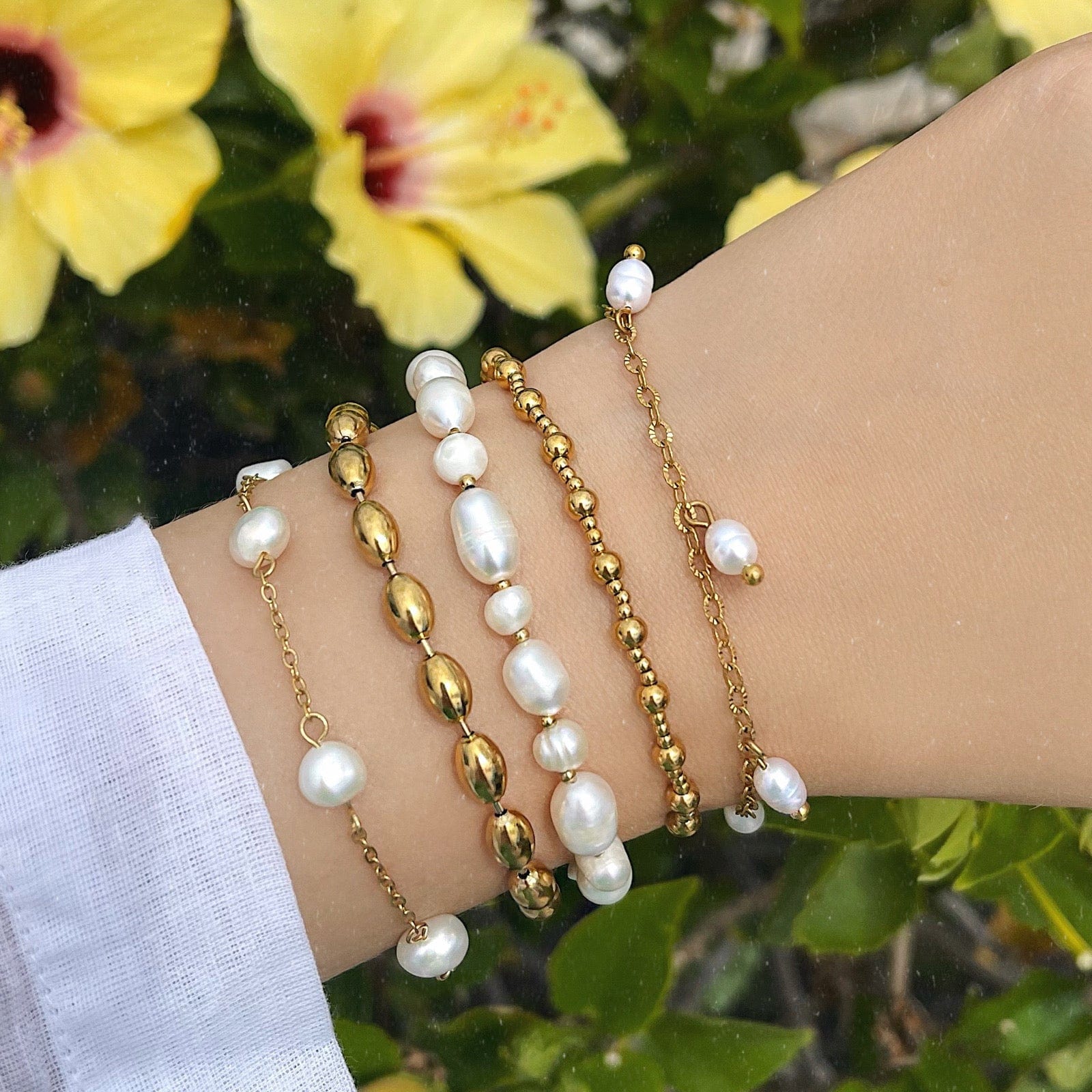 Urbanti Stainless Steel Milly Pearl Bracelet