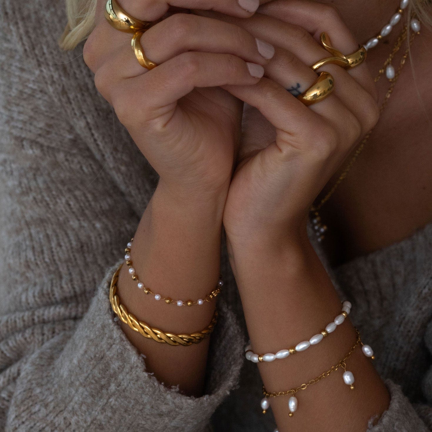 Urbanti Stainless Steel Milly Pearl Bracelet