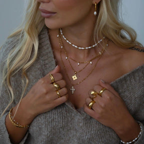 Urbanti Stainless Steel Milly Pearl Necklace