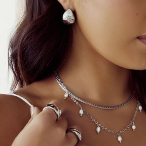 Urbanti Stainless Steel Milly Pearl Necklace