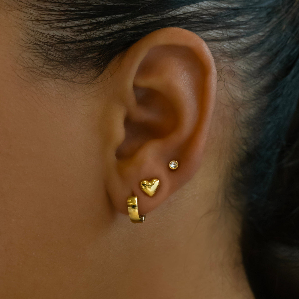 Urbanti Stainless Steel Minnie Stud Earrings