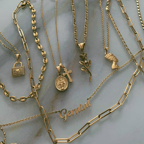 Urbanti Stainless Steel Mishka Necklace Gold