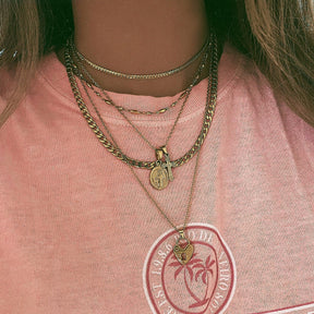 Urbanti Stainless Steel Mishka Necklace Gold
