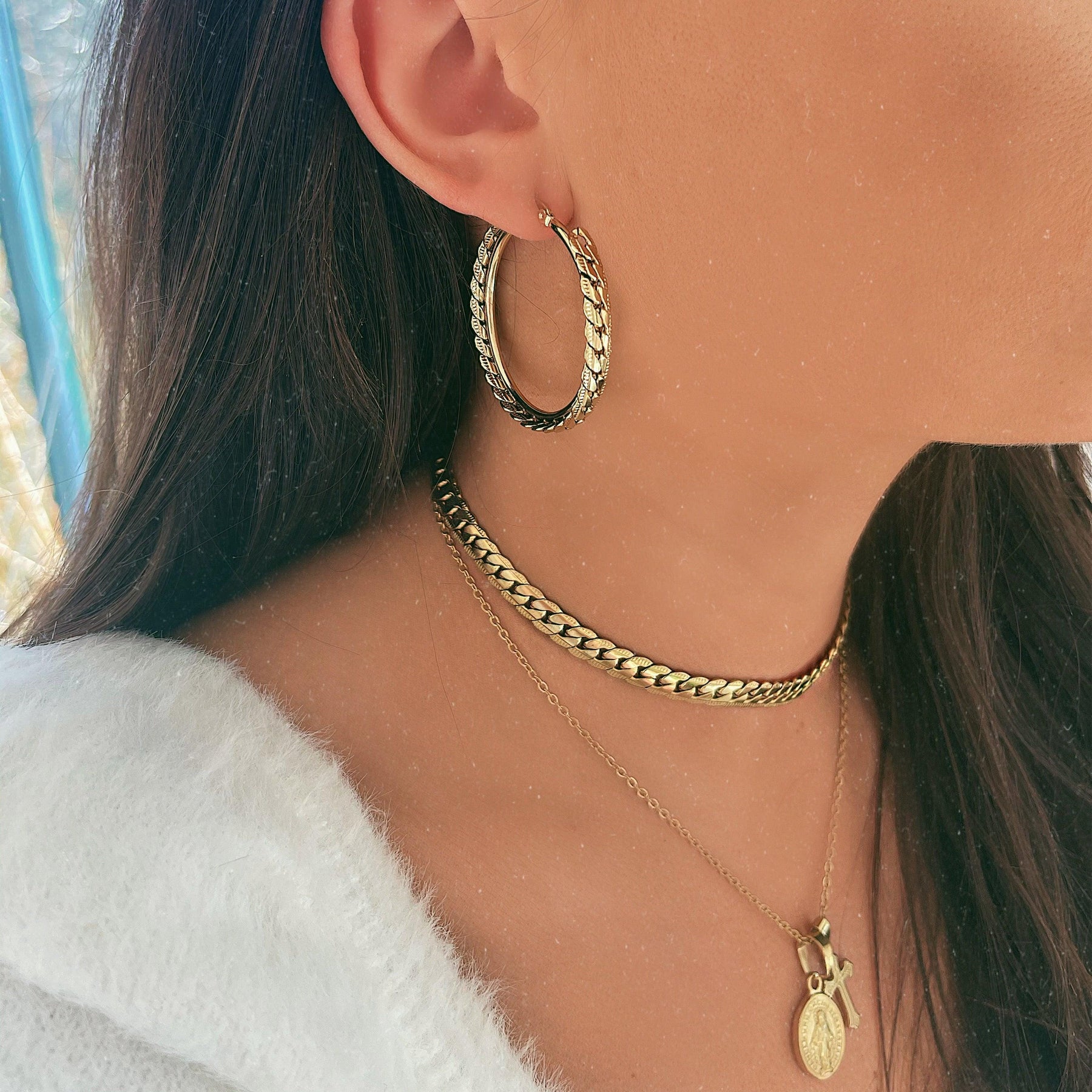 Urbanti Stainless Steel Mishka Necklace Gold