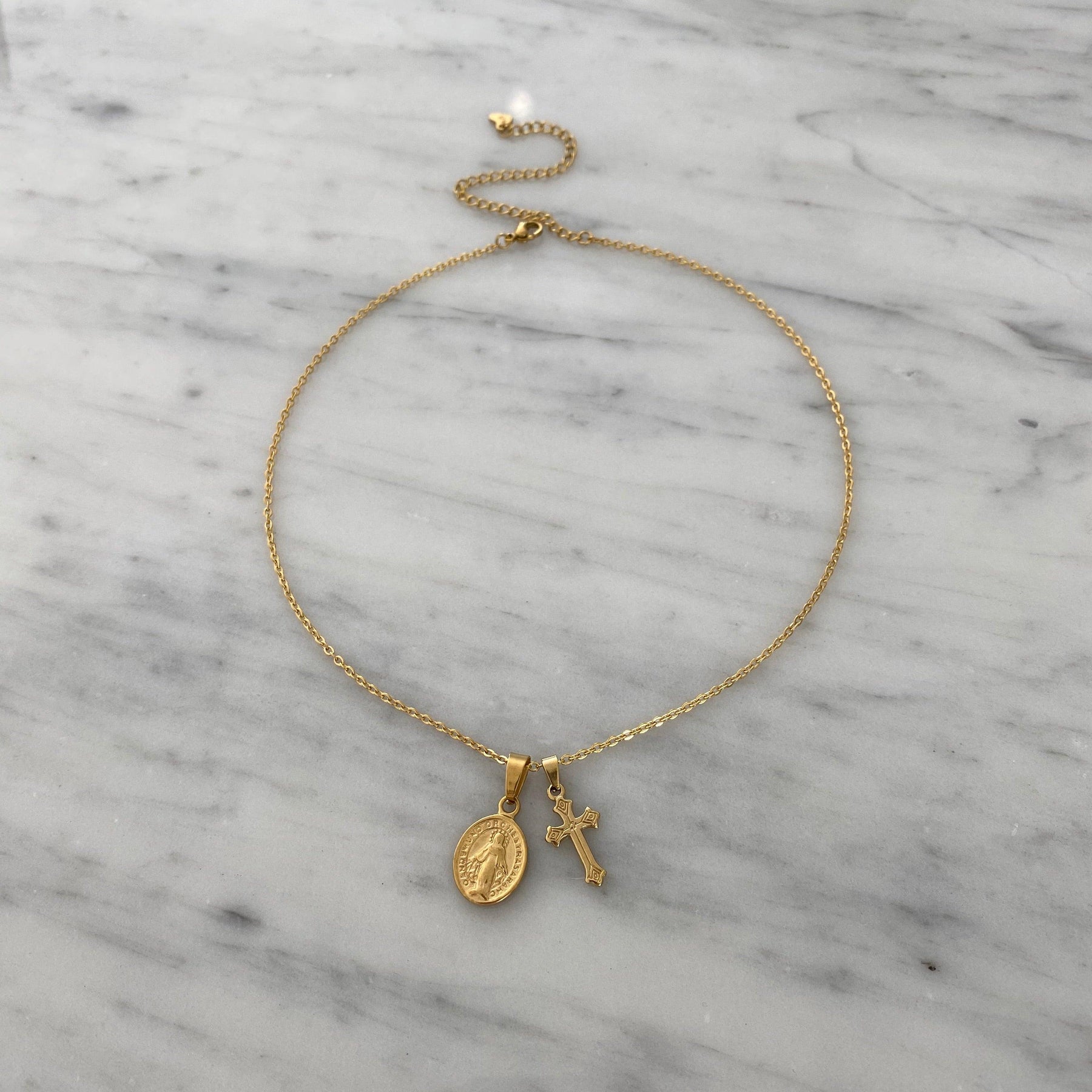 Urbanti Stainless Steel Mishka Necklace Gold