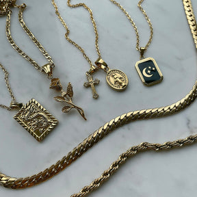 Urbanti Stainless Steel Mishka Necklace Gold