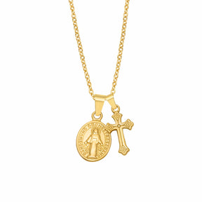 Urbanti Stainless Steel Mishka Necklace Gold