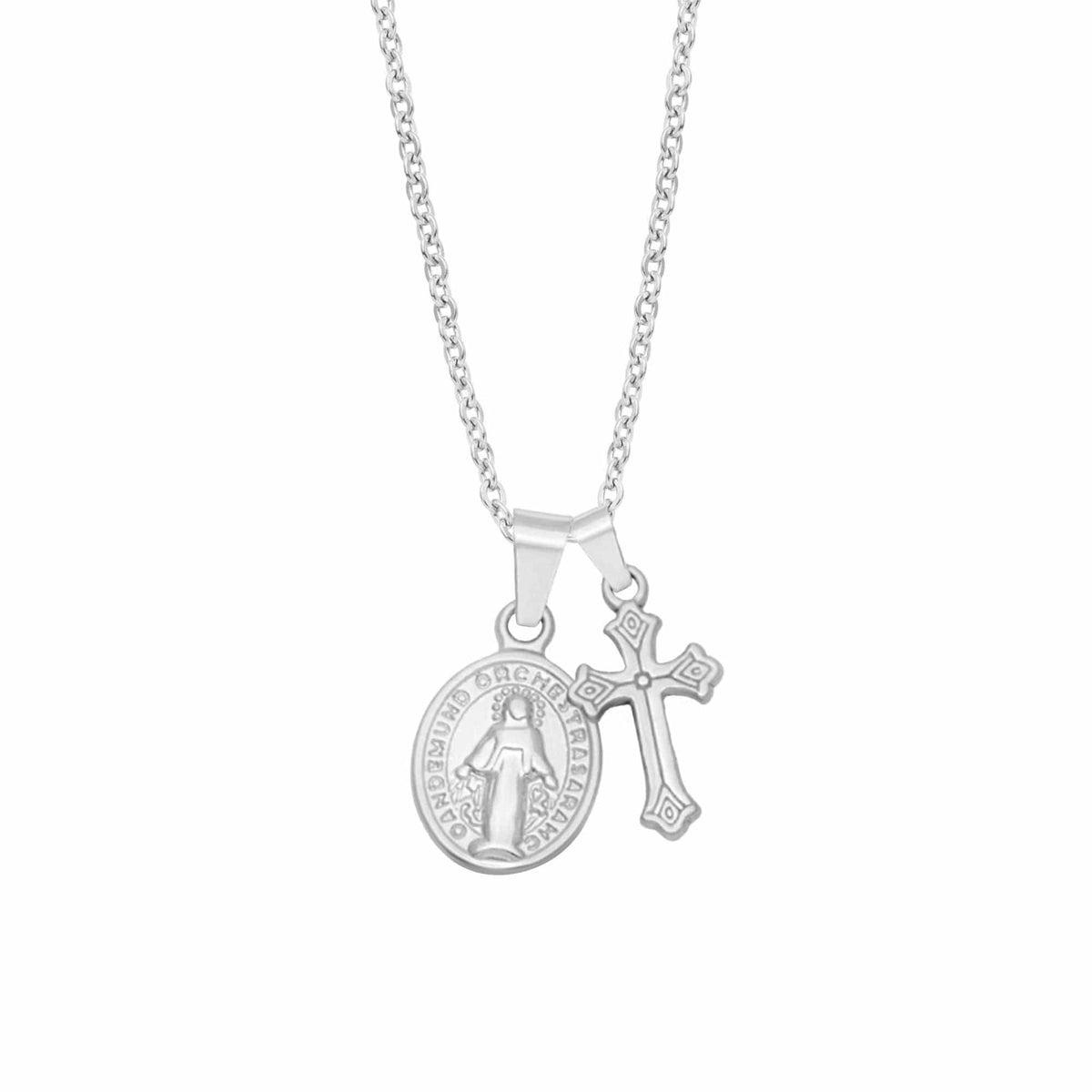 Urbanti Stainless Steel Mishka Necklace Silver