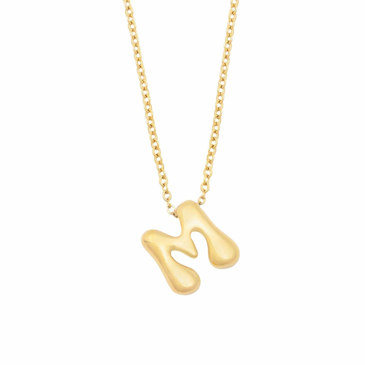 Urbanti Stainless Steel Molten Initial Necklace