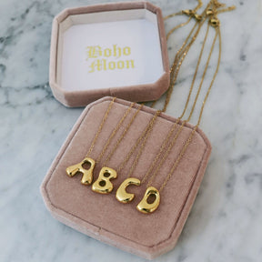 Urbanti Stainless Steel Molten Initial Necklace