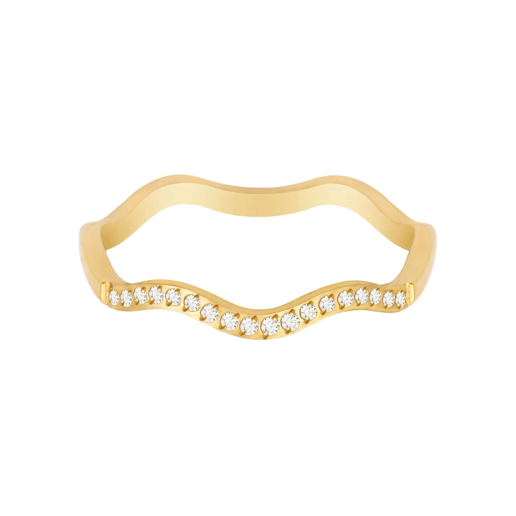 Urbanti Stainless Steel Trance Ring Gold / US 6 / UK L / EUR 51 (small)