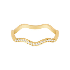 Urbanti Stainless Steel Trance Ring Gold / US 6 / UK L / EUR 51 (small)