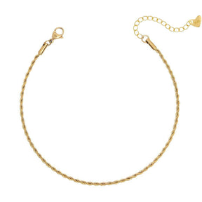 Urbanti Stainless Steel Beverley Rope Anklet