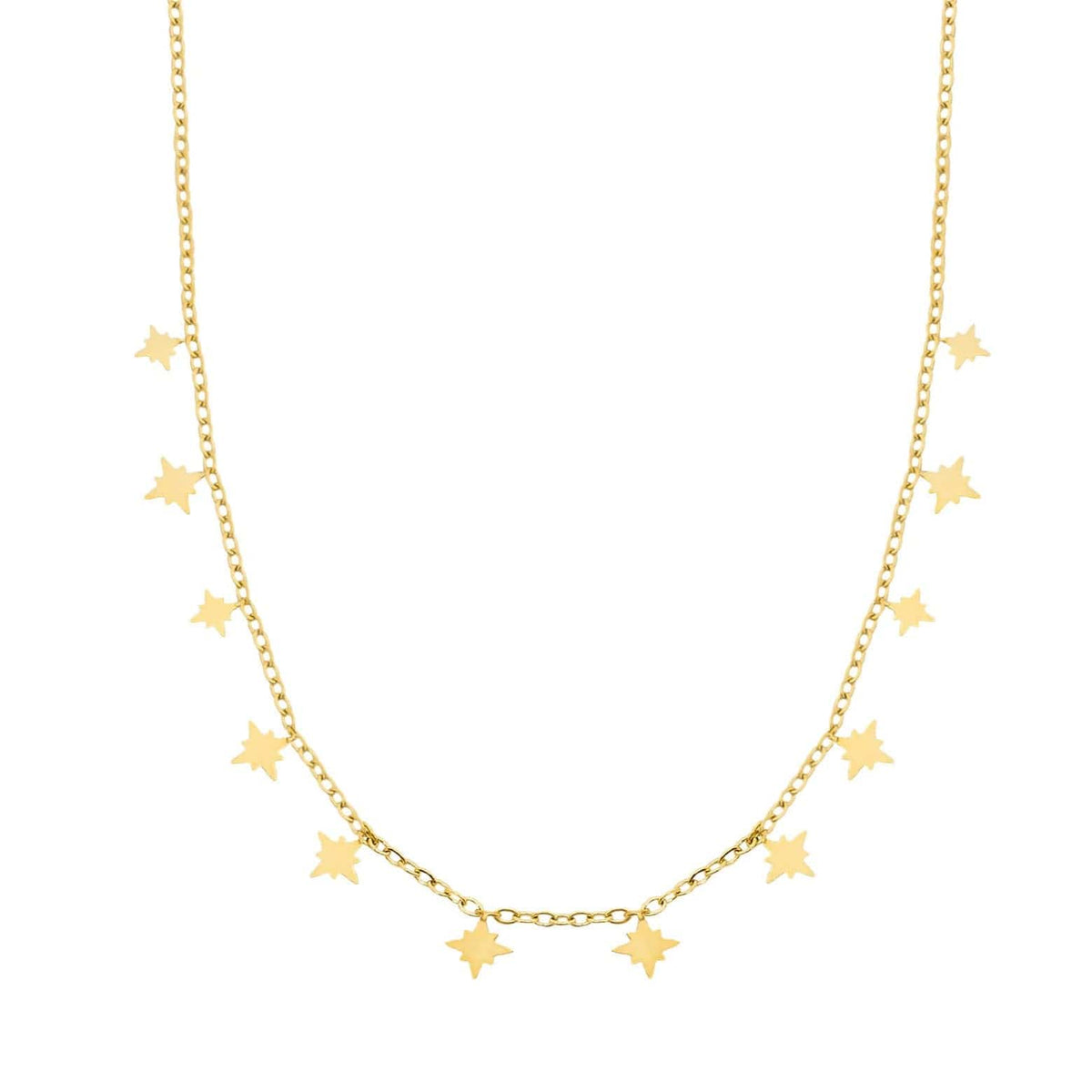 Urbanti Stainless Steel Northern Star Necklace Gold