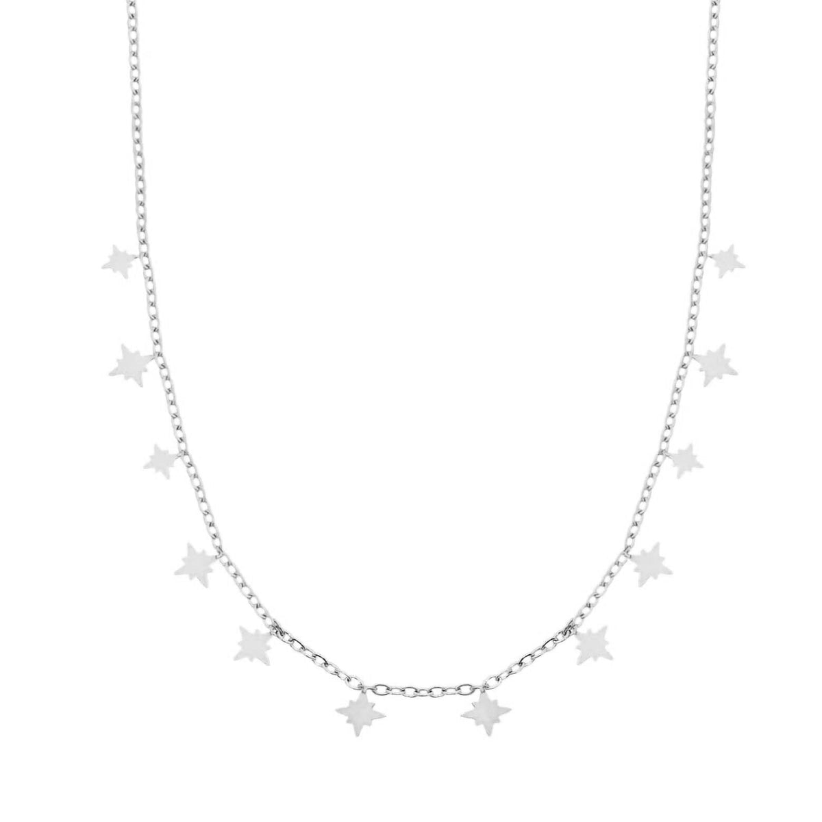 Urbanti Stainless Steel Northern Star Necklace Silver