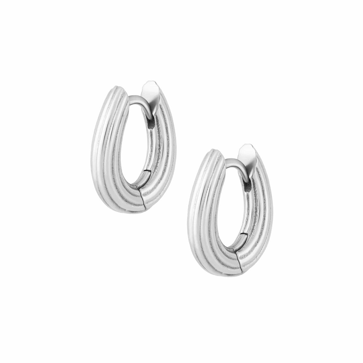 Urbanti Stainless Steel Nurture Hoop Earrings