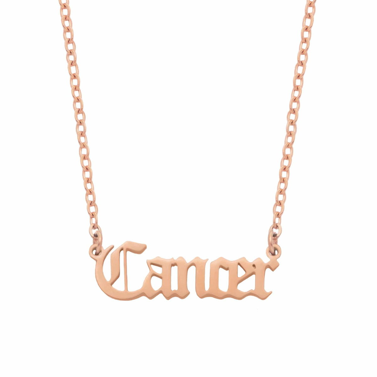 Urbanti Stainless Steel Old English Zodiac Necklace