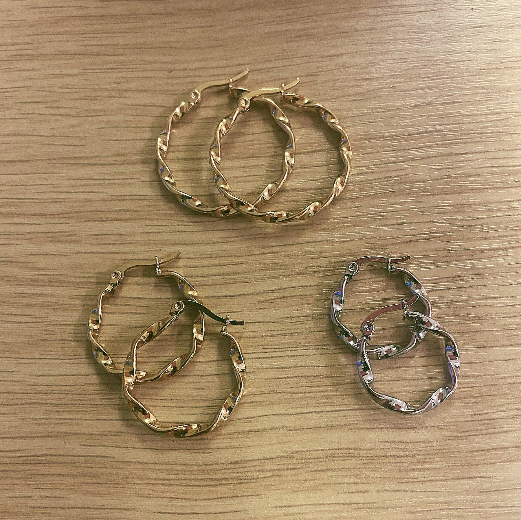 Urbanti Stainless Steel Ophelia Hoop Earrings