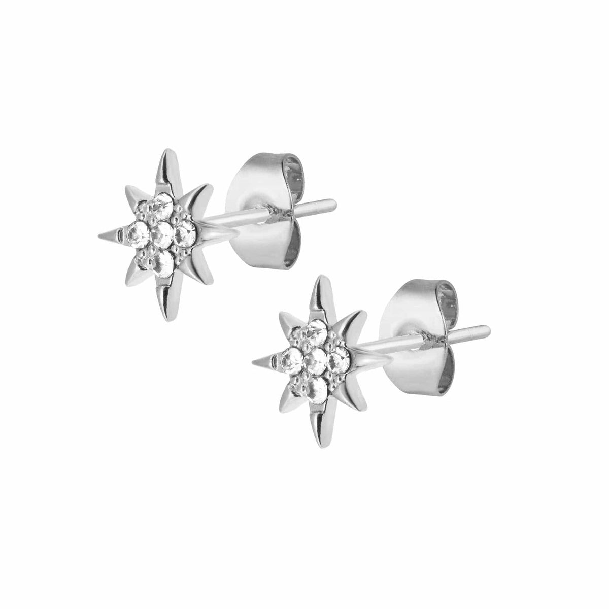 Urbanti Stainless Steel Orion Stud Earrings Silver