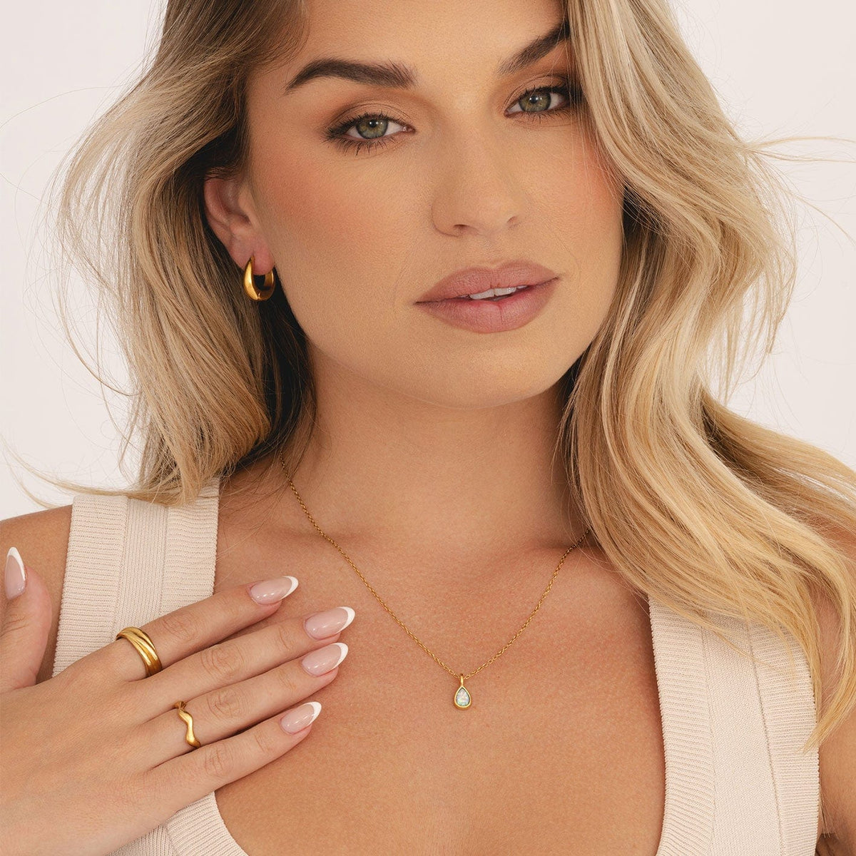 Urbanti Stainless Steel Orla Opal Necklace