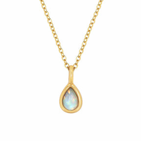 Urbanti Stainless Steel Orla Opal Necklace Gold