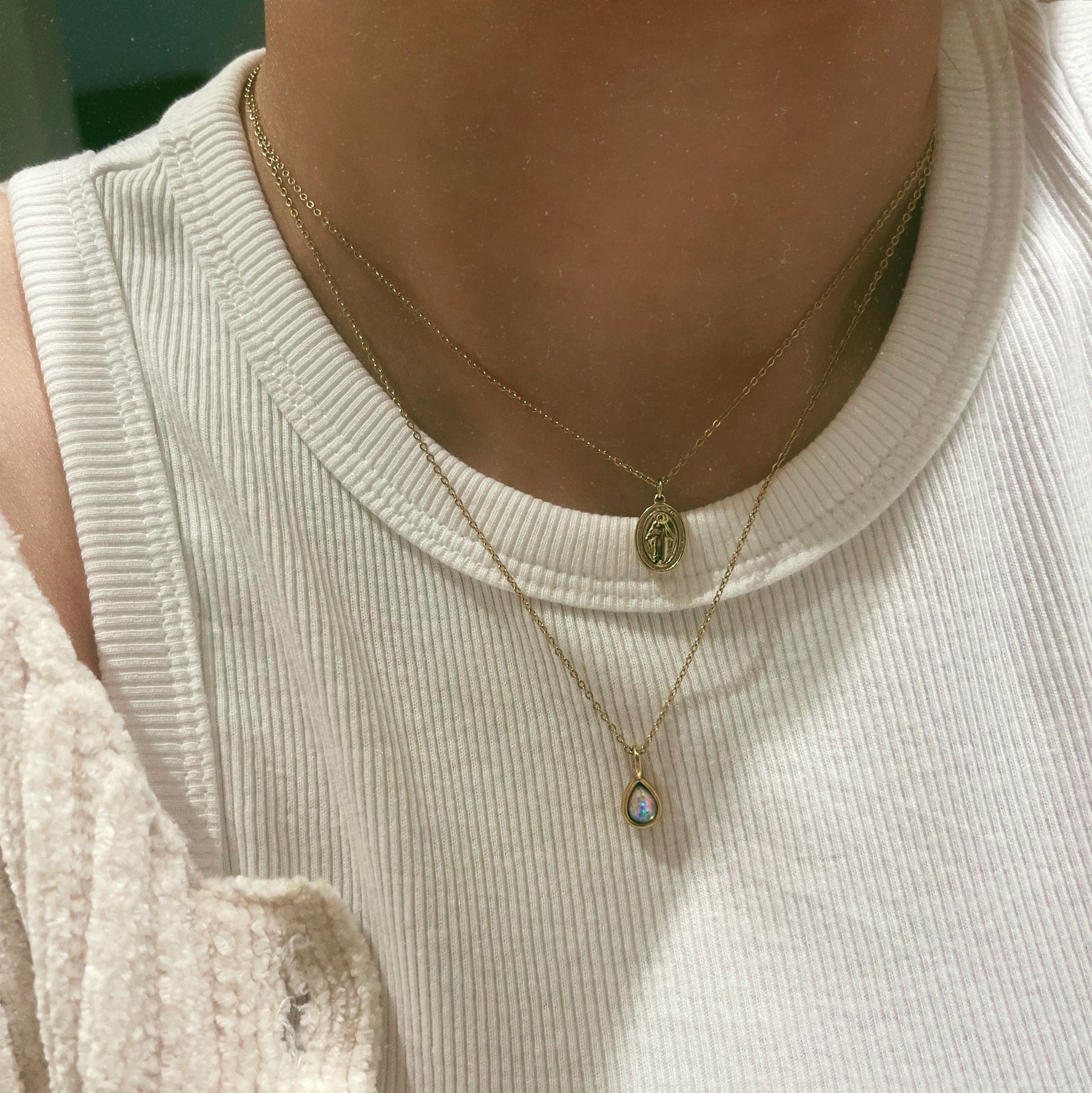 Urbanti Stainless Steel Orla Opal Necklace